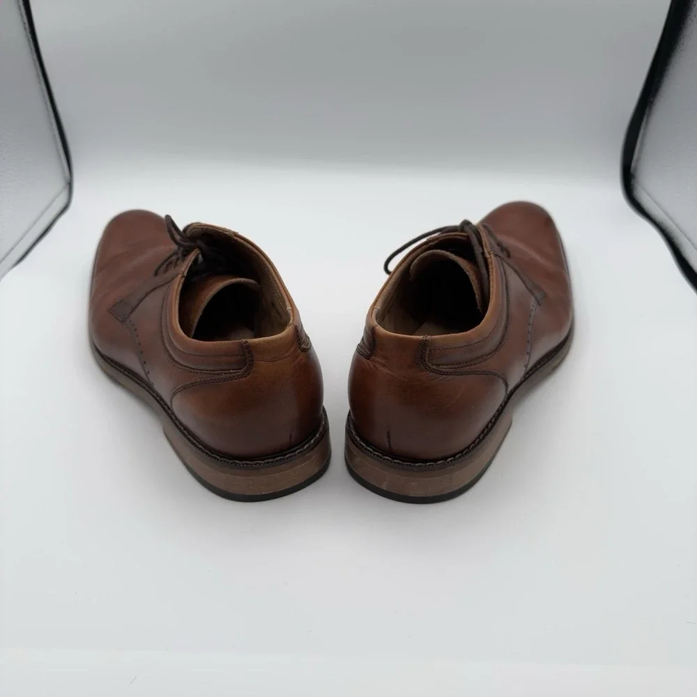 Stacy Adams‎ Men's Oxford Shoe Faulkner Plain Toe Cognac 25305-221 Size 11